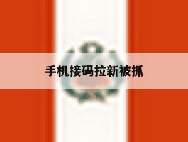 手机接码拉新被抓