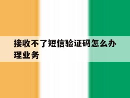 接收不了短信验证码怎么办理业务