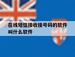 在线短信接收接号码的软件叫什么软件