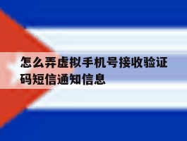 怎么弄虚拟手机号接收验证码短信通知信息