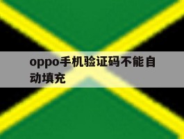 oppo手机验证码不能自动填充