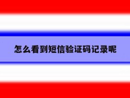 怎么看到短信验证码记录呢