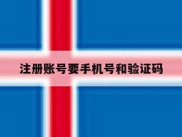 注册账号要手机号和验证码