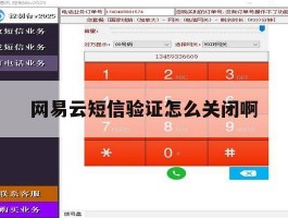 网易云短信验证怎么关闭啊