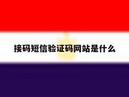 接码短信验证码网站是什么