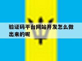 验证码平台网站开发怎么做出来的呢