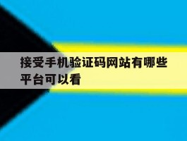 接受手机验证码网站有哪些平台可以看