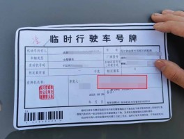 临时号牌如何悬挂在车上