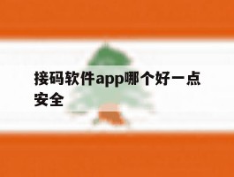 接码软件app哪个好一点安全