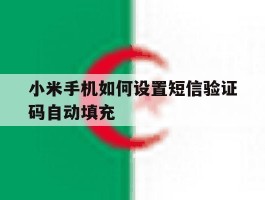小米手机如何设置短信验证码自动填充