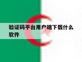 验证码平台用户端下载什么软件