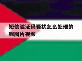 短信验证码骚扰怎么处理的呢图片视频