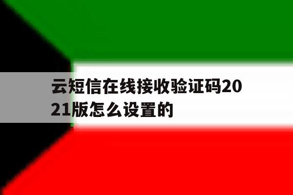 云短信在线接收验证码2021版怎么设置的 云短信在线接收验证码2021版怎么设置的