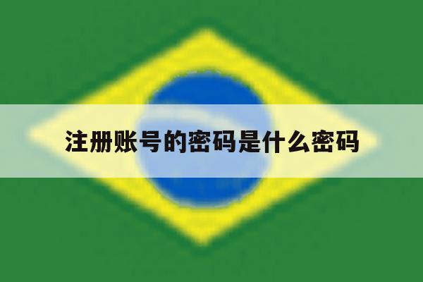 注册账号的密码是什么密码
