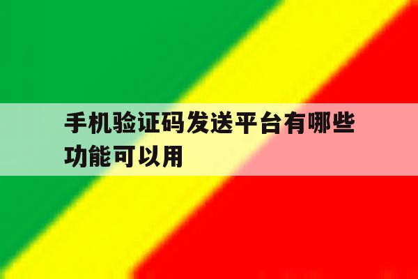 手机验证码发送平台有哪些功能可以用 手机验证码发送平台有哪些功能可以用