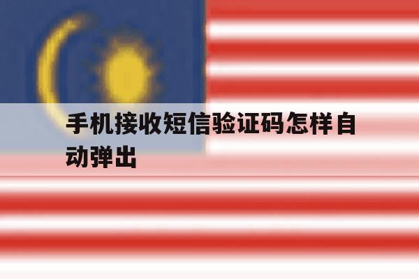 手机接收短信验证码怎样自动弹出 手机接收短信验证码怎样自动弹出