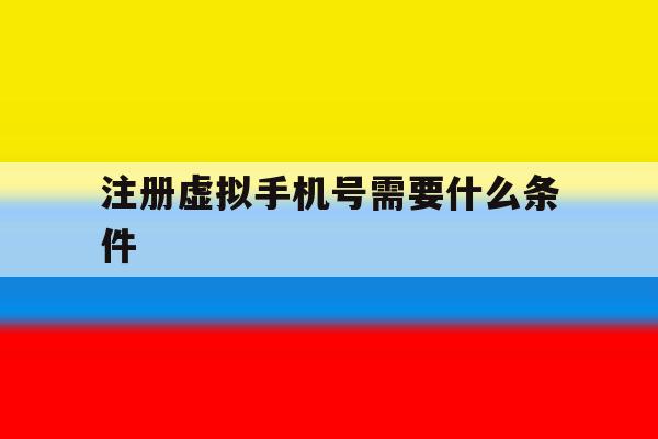 注册虚拟手机号需要什么条件