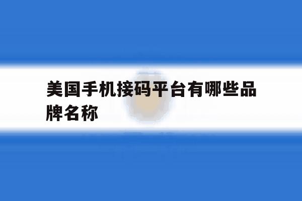 美国手机接码平台有哪些品牌名称 美国手机接码平台有哪些品牌名称