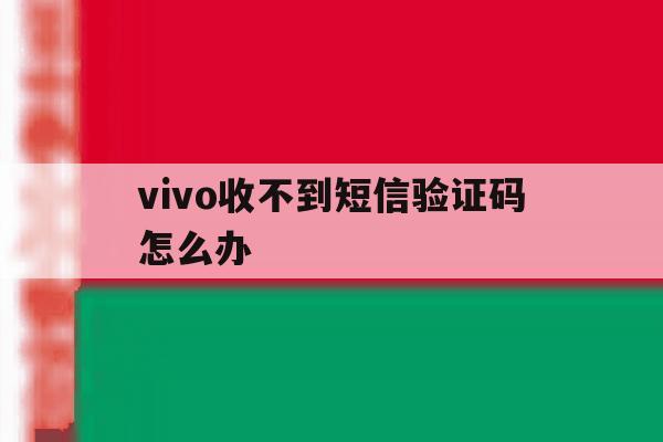 vivo收不到短信验证码怎么办 vivo收不到短信验证码怎么办