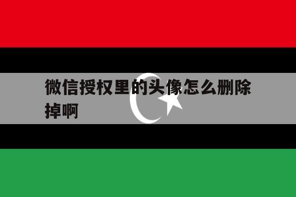 微信授权里的头像怎么删除掉啊 微信授权里的头像怎么删除掉啊