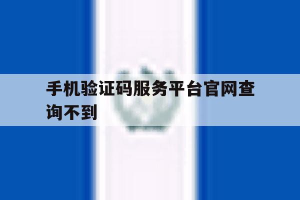 手机验证码服务平台官网查询不到 手机验证码服务平台官网查询不到