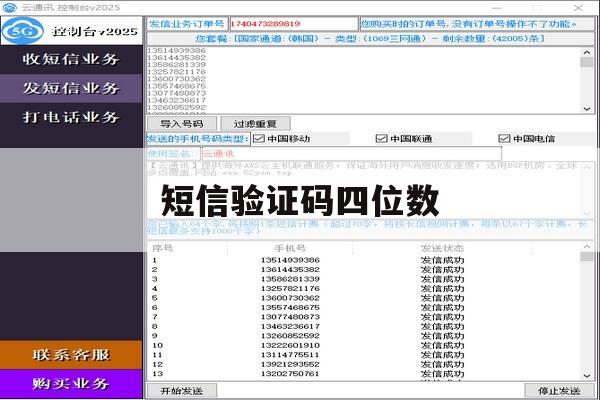 短信验证码四位数 短信验证码四位数