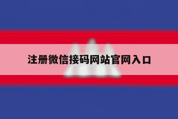 注册微信接码网站官网入口