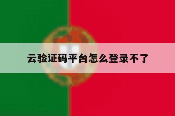 云验证码平台怎么登录不了 云验证码平台怎么登录不了