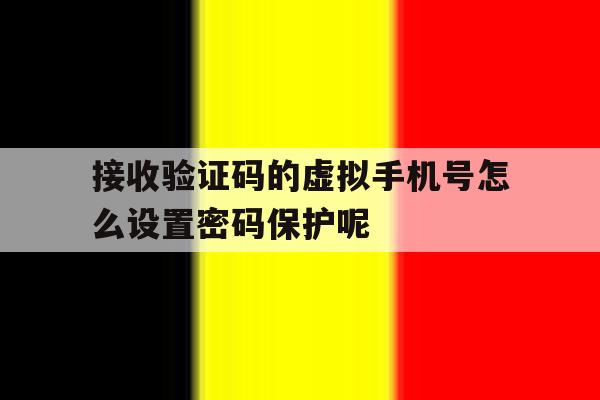 接收验证码的虚拟手机号怎么设置密码保护呢 接收验证码的虚拟手机号怎么设置密码保护呢