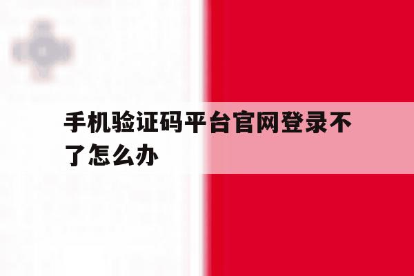 手机验证码平台官网登录不了怎么办