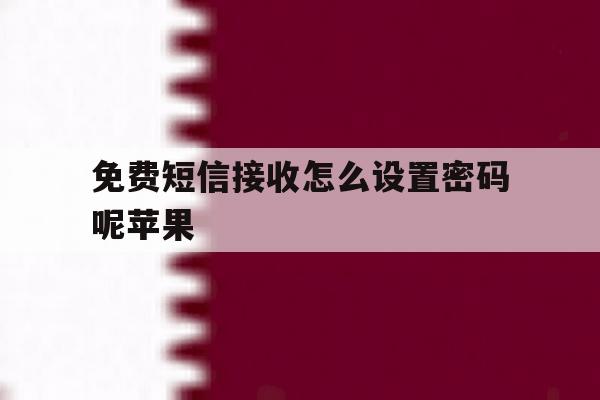 免费短信接收怎么设置密码呢苹果 免费短信接收怎么设置密码呢苹果