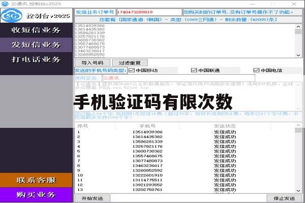 手机验证码有限次数 手机验证码有限次数