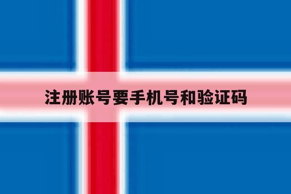 注册账号要手机号和验证码