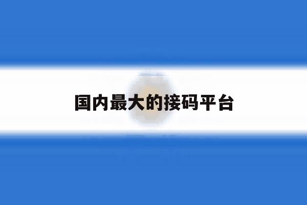 国内最大的接码平台 国内最大的接码平台