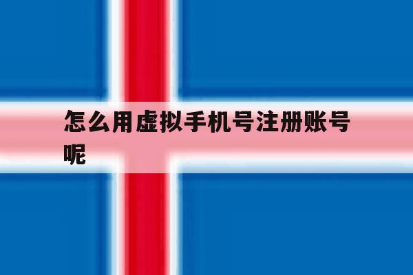 怎么用虚拟手机号注册账号呢