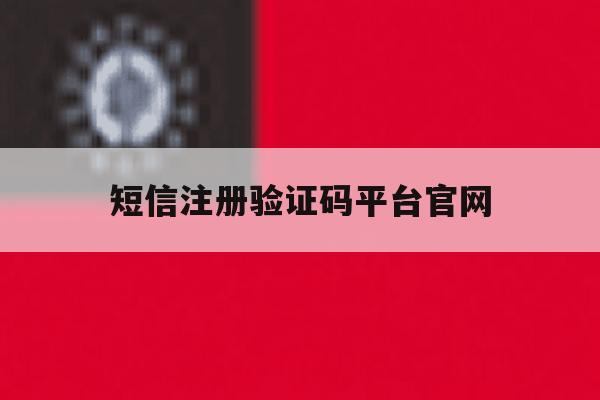短信注册验证码平台官网