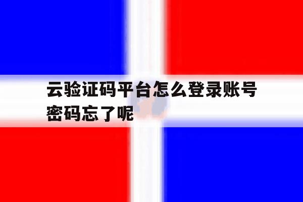包含云验证码平台怎么登录账号密码忘了呢的词条