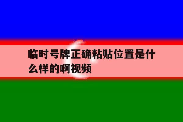 临时号牌正确粘贴位置是什么样的啊视频 临时号牌正确粘贴位置是什么样的啊视频